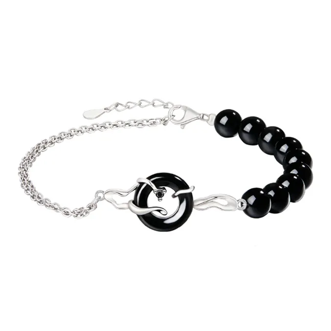 Phoenix Temple Jewelry Obsidian Bracelets Unisex-9