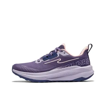 Erke Cushioned Slip Resistant Rebound Low Top Running Shoes Women's Purple Pink