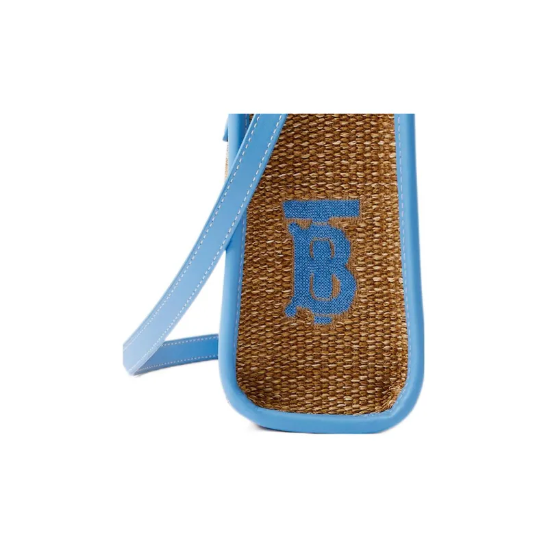 Burberry Mini Freya Tote Natural/Cool Cornflower Blue-4