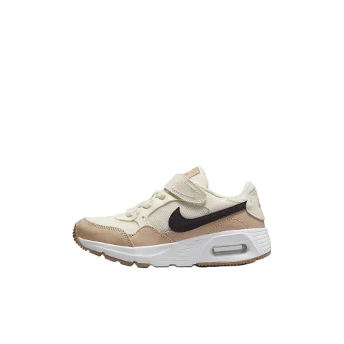 Nike Air Max SC Anti Slip Wear Resistant Low Top Kids Lifestyle Shoes Beige Brown Children Aged 3 7 Years Old