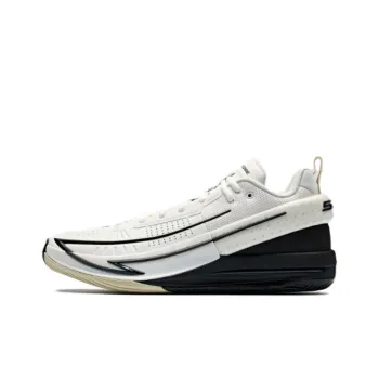 Anta Edge 1st Generation Anti Slip Wear Resistant High Top Basketball Shoes Men's White Black