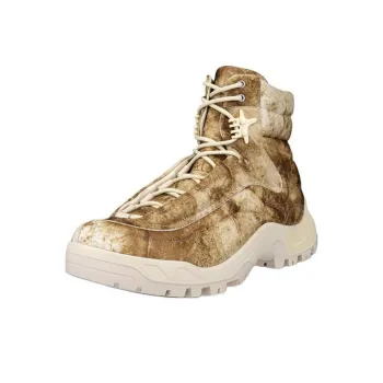 Ecco Shock Absorbers With Slip Resistant And Abrasion Resistant Properties High Top Hiking Shoes Men's Sand