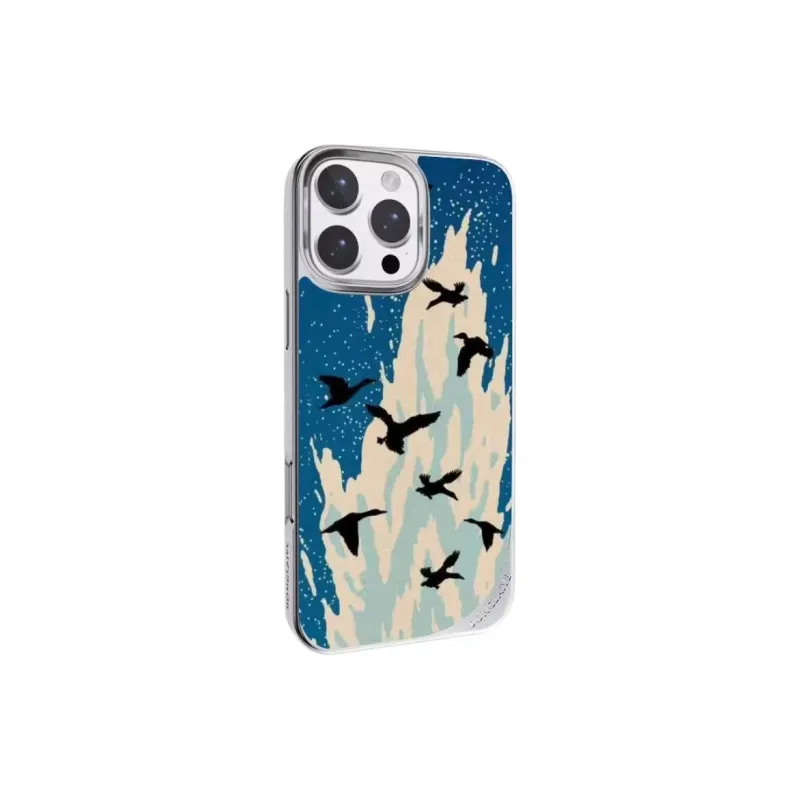 LANWK Glass Material Leap Coast Phone Case Compatible With Apple IPhone 14/15/16/Pro/Pro Max Magnetic Impact Resistant-1