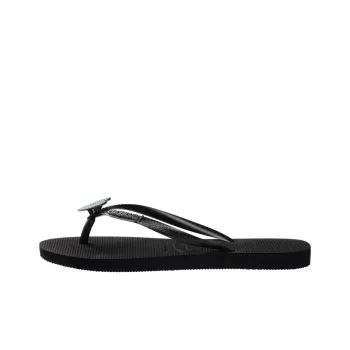 Havaianas Slim Rubber Sole Slip-Resistant Flip Flops Women's Black