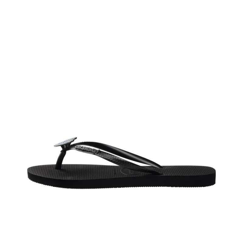 Havaianas Slim Rubber Sole Slip-Resistant Flip Flops Women's Black-0