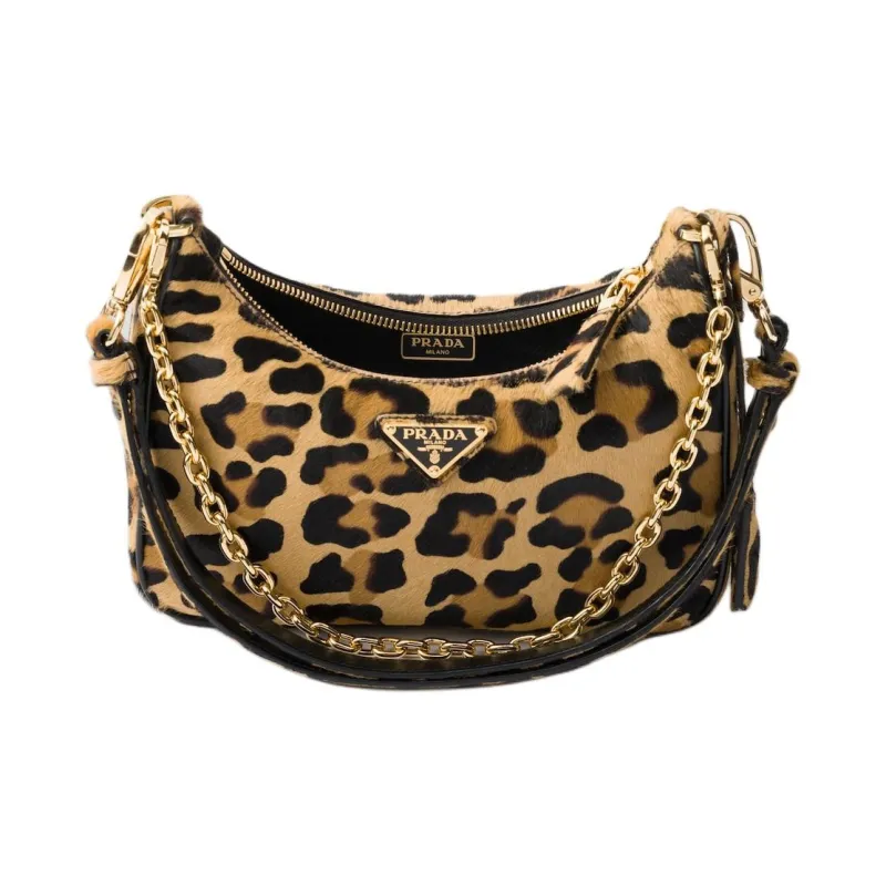 PRADA Re Edition Leather Shoulder Bag Handbag Shoulder Bag Mini Women's Honey-4