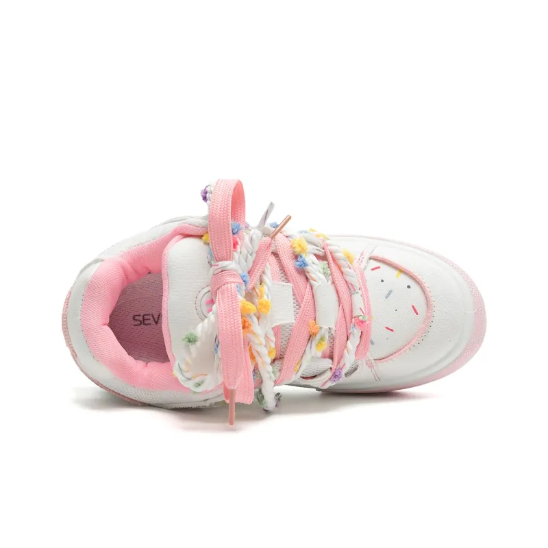 7 SEVFUN Low-Top Skateboard Shoes Unisex Strawberry Pink-4