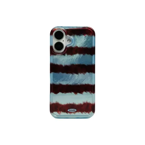 Wei Xin Acrylic Material Blue Brown Zebra Print Phone Cases Compatible With IPhone 16/15 Pro Max/Apple 13/14 Pro Max/12