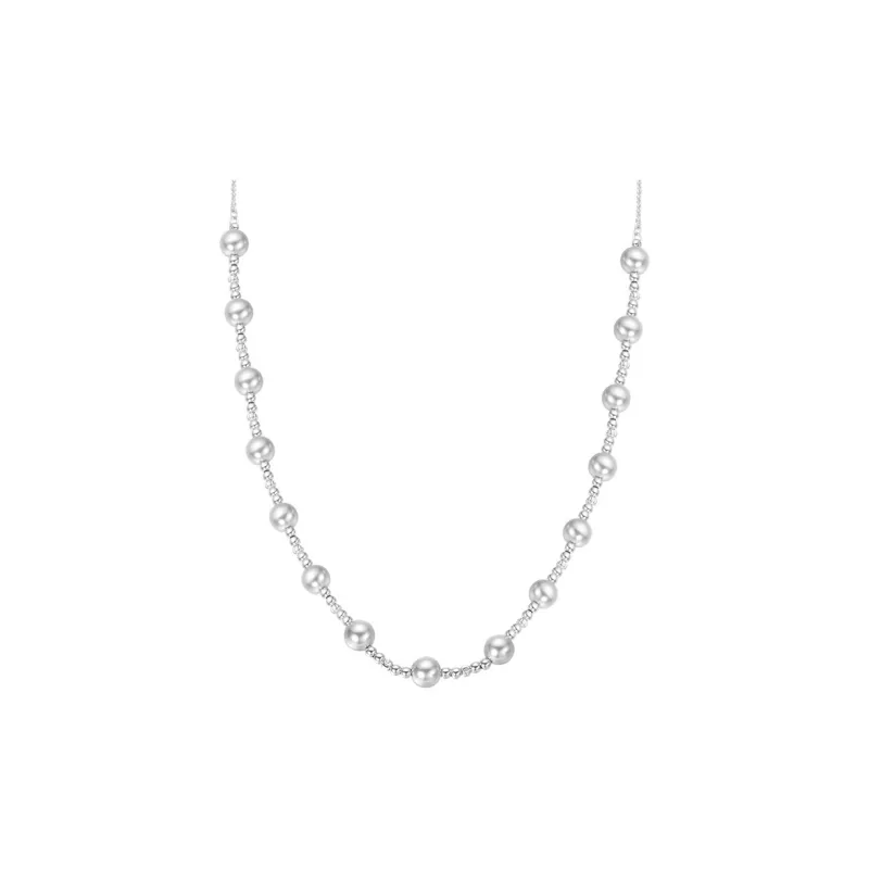 Roaelove 925 Sterling Silver Shell Pearl Necklaces Women's-5