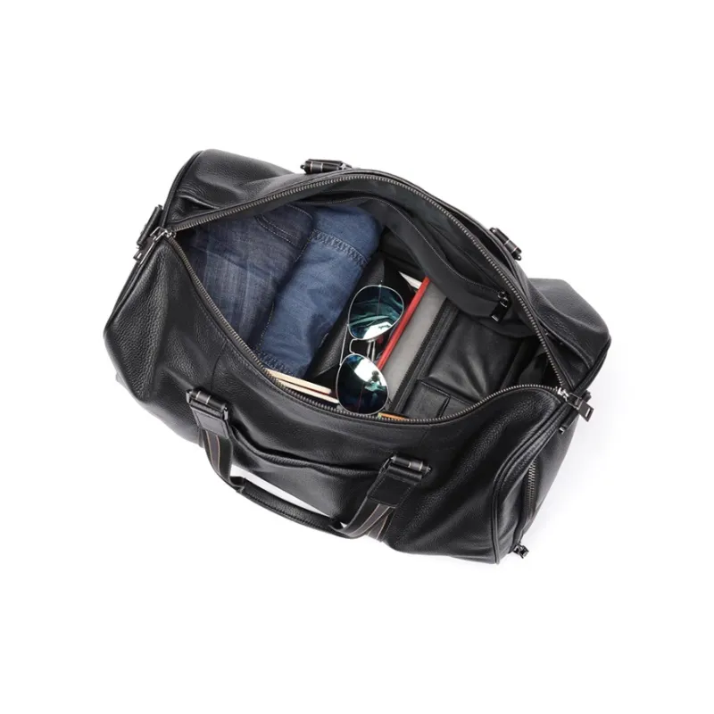 ROSEROOEN PU Travel Bag Regular Men's Black-4