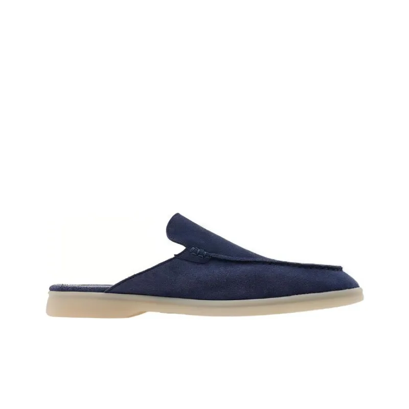 Loro Piana Closed Toe Slippers Men's Blue-1