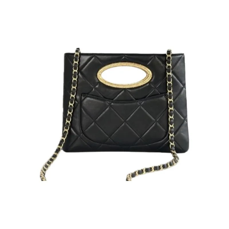 CHANEL Leather Shoulder Bag, Crossbody Bag, Handbag Women's Black-3