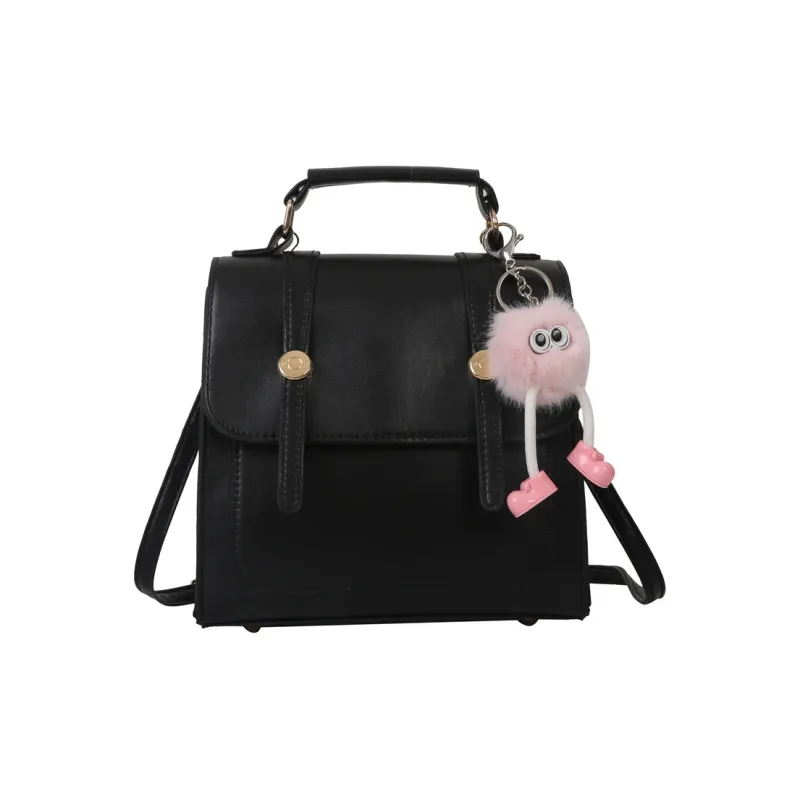 Aini Rabbit PU Backpack Regular Women's Black/Silver/Coffee-1