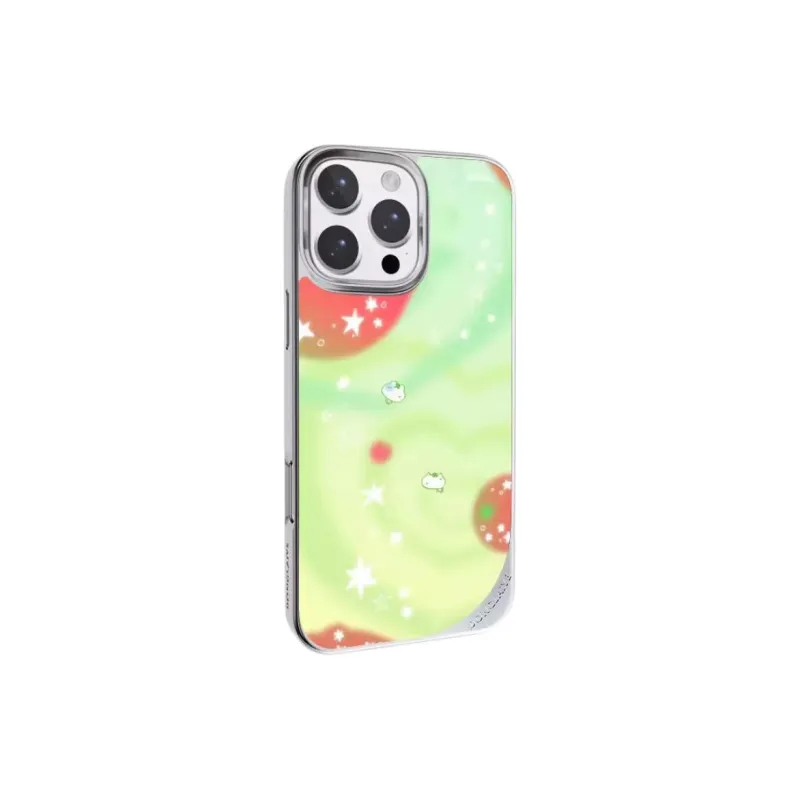 LANWK Glass Material Mint Stars Phone Case Compatible With Apple IPhone 14/15/16/Pro/Pro Max-6