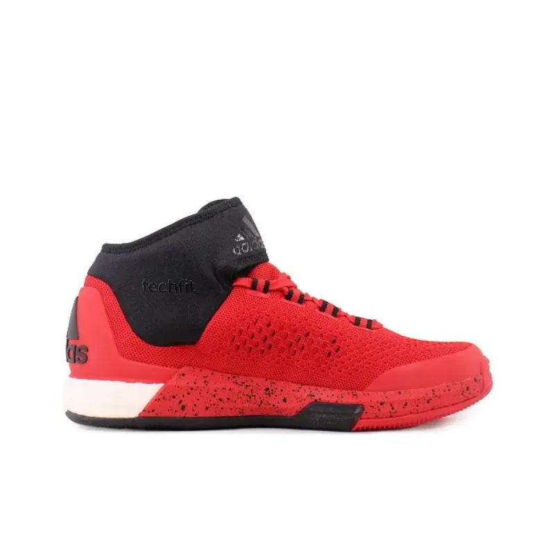 Adidas Crazylight Boost Anti Slip Wear Resistant High Top Basketball Shoes Men's Red-1