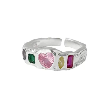 Masw 925 Sterling Silver Rings Unisex Silver