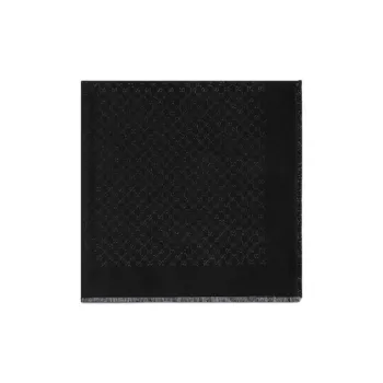 GUCCI Monogrammed Fringe Edge Scarf