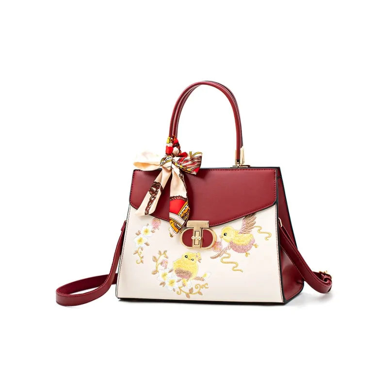 Vigno Synthetic Leather One Shoulder Handbags Women's Apricot & Brown-16