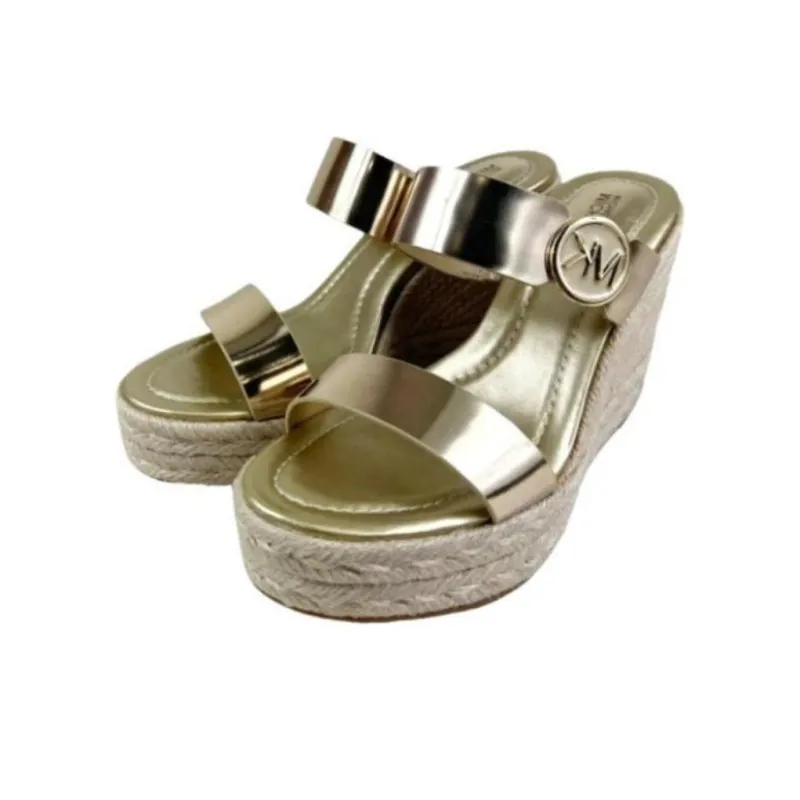 Michael Kors Lucinda Leather Wedge Sandals-4
