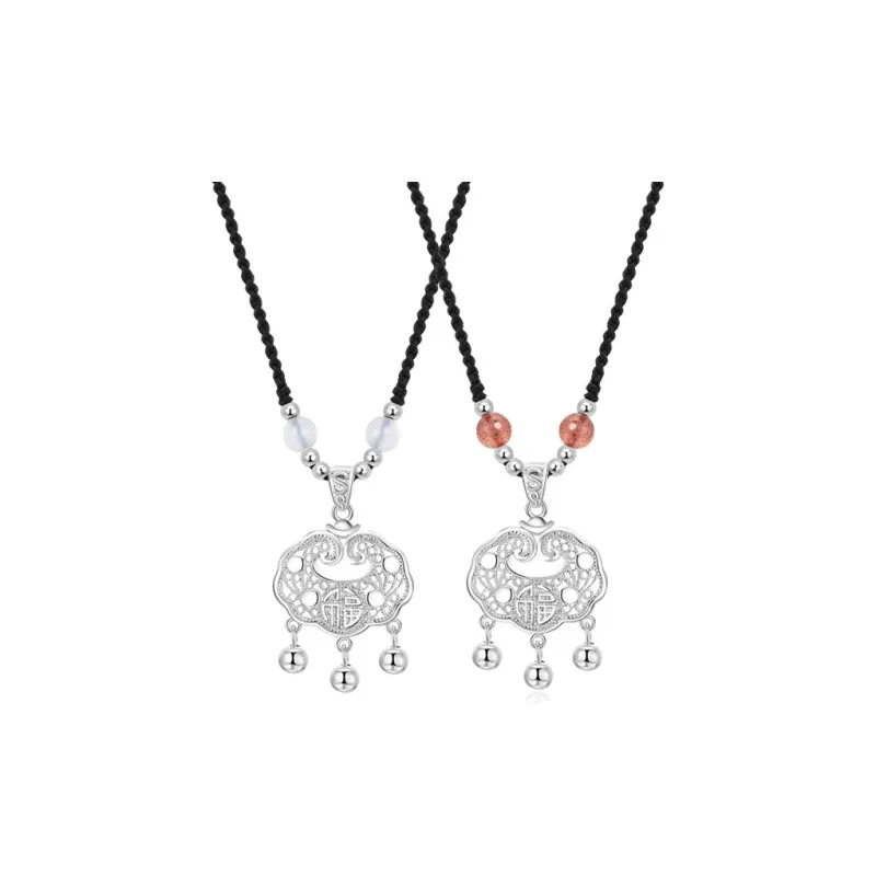 Tkb Alloy Peace Lock Necklace Unisex-6