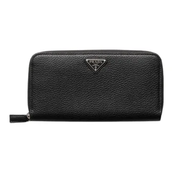 PRADA Leather Wallet Men's Black