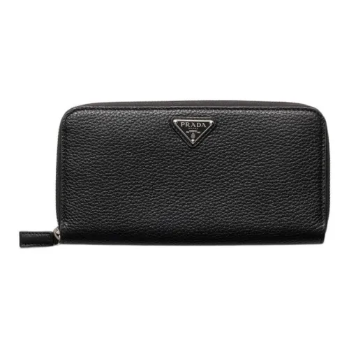 PRADA Leather Wallet Men's Black