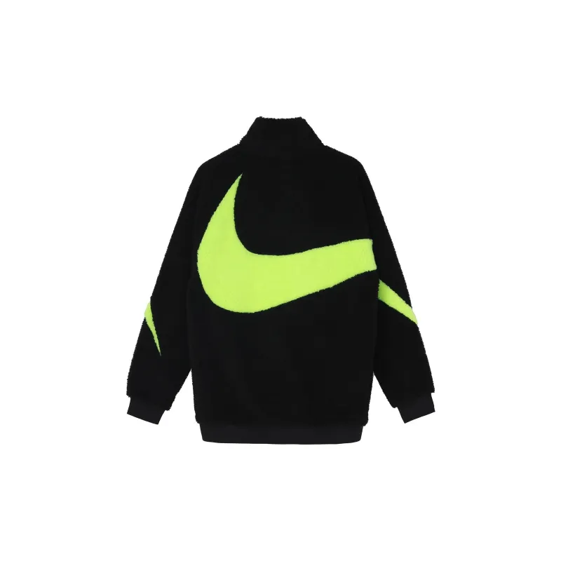 Nike Big Swoosh Jackets Coats Men's Black Shopping Bag Included-2