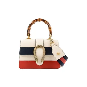 GUCCI Dionysus Leather Shoulder Bag Crossbody Bag Handbags Mini Women's White/Dark Blue/Red