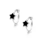 999 Fine Silver[Stars]Ear Rings 1 Pair Eh-2061.ebB