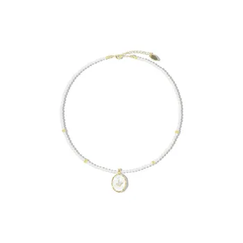 AWE Seed Bead Pearl Necklace Luxe Minimalist 2024 New Arrival Best Selling Collarbone Chain Women's