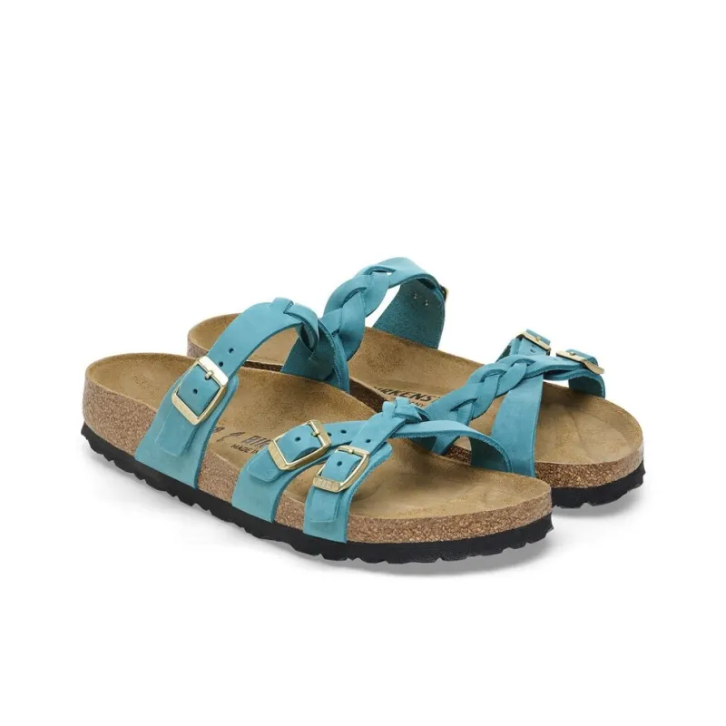 Birkenstock Franca Braided EVA Slip-Resistant Slide Slippers Women's Bay Blue Regular-2