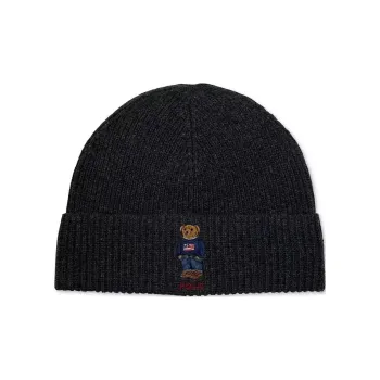 Polo Ralph Lauren Subject To Official Website Beanies Unisex Charcoal Gray