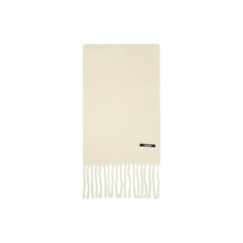 Jacquemus Virgin Wool Knit Scarves Women's White