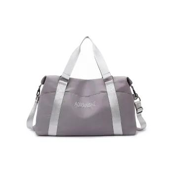 GOX Oxford Travel Bag Unisex Light Gray/Pink/Cyan/Black