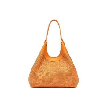 GIANNI CHIARINI Raffia Handbag, Shoulder Bag Women's Orange