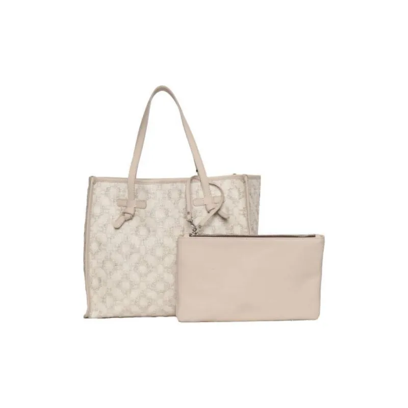 GIANNI CHIARINI Marcella Logo Patch Shopping Bag-1