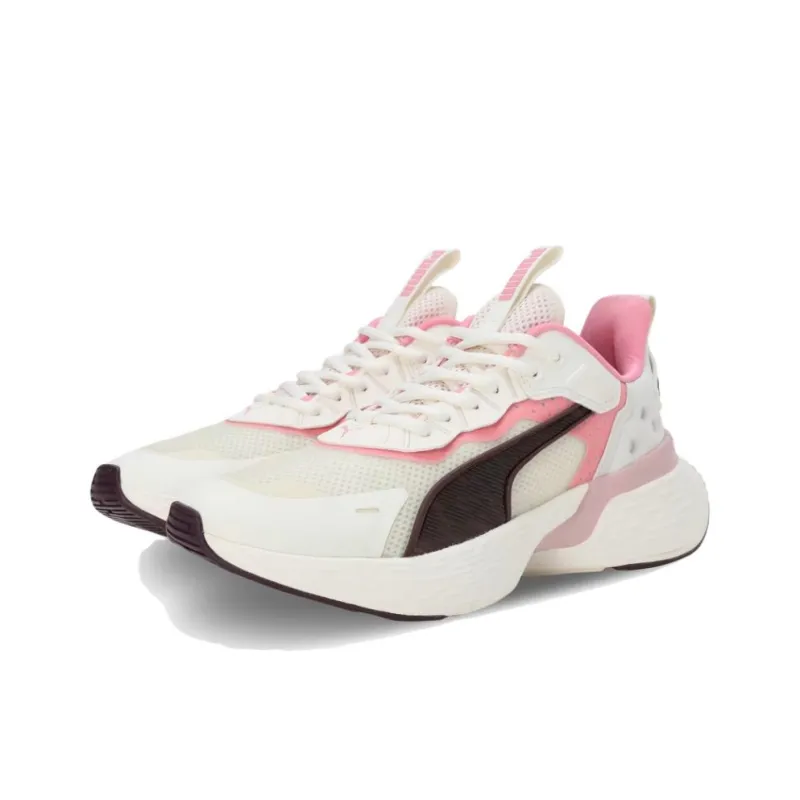 PUMA Softride Sway Anti-Slip Wear-Resistant Low-Top Casual Running Shoes Women's Beige Pink-2