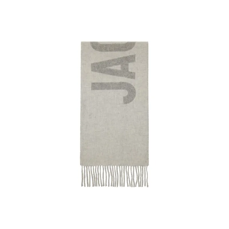 Jacquemus Virgin Wool Knit Scarves Men's Gray-0
