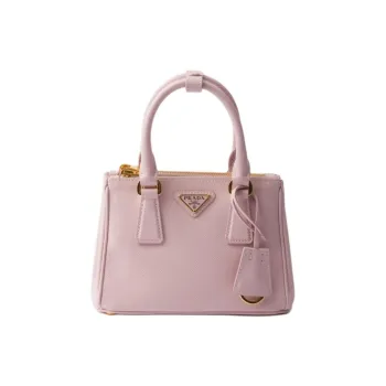 PRADA Galleria Killer Bag Leather Shoulder Bag Crossbody Bag Handbag Mini Women's Snowflake Gypsum Pink