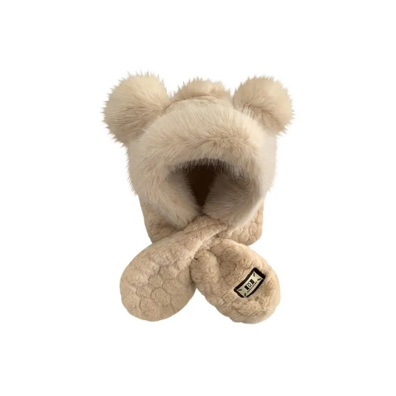 Pelloy Polyester Hoods & Plush Hats Unisex White/Beige/Khaki-5