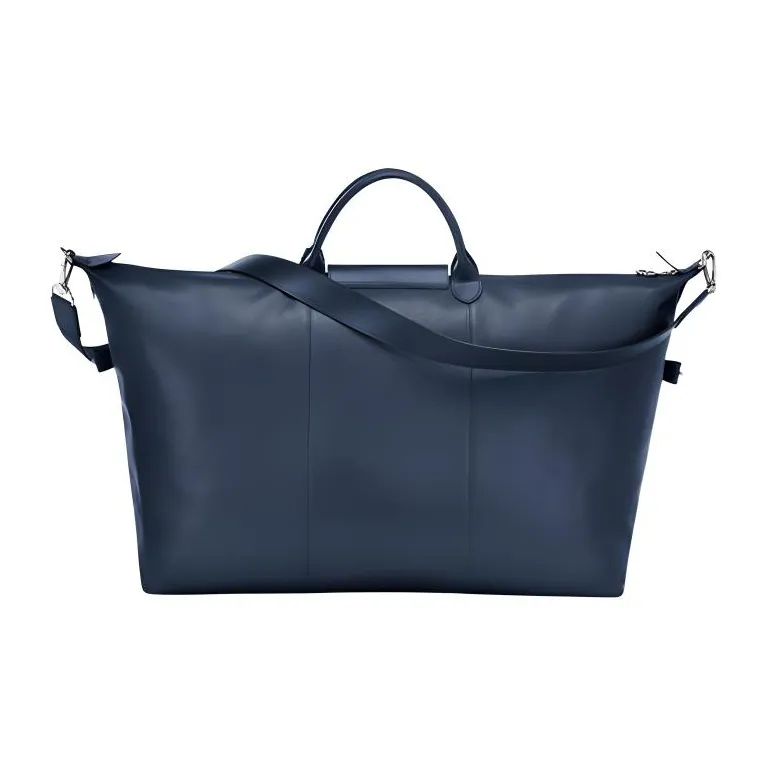 LONGCHAMP Le Foulonné Cow Leather Travel Bag Large Size Unisex Marine Blue-2