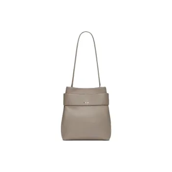 ZESH Medium Size Bucket Bag Shoulder Bag Niche Design Handheld Shoulder Bag Cow Leather Women's Multicolor