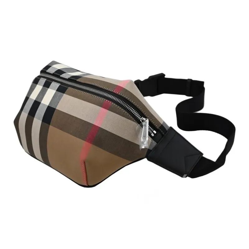 Burberry Cotton With Calfskin Fanny Pack Women s Birch Brown POIZON