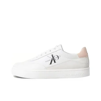 CALVIN KLEIN Wear-Resistant Low-Top Skateboard Shoes Women's White Pink