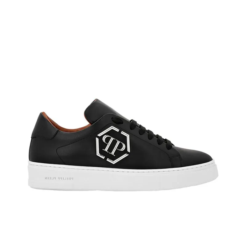 PHILIPP PLEIN Hexagon Low Top Skateboard Shoes Men's Black-1