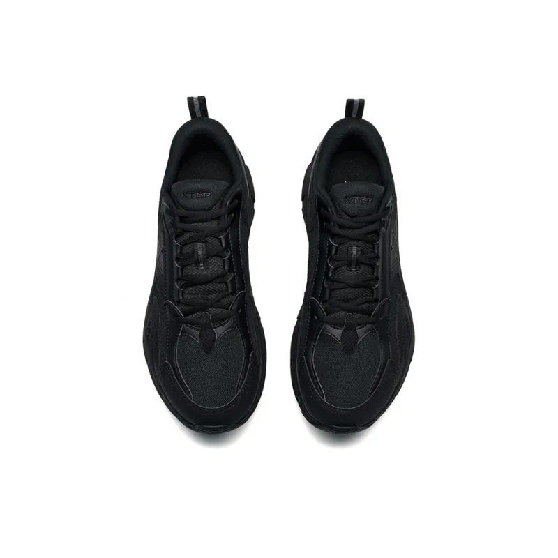 XTEP Cushioning Low Top Running Shoes Men's Black-4