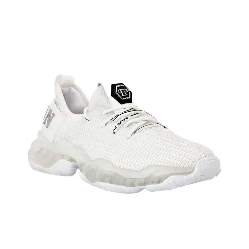PHILIPP PLEIN Anti Slip Wear Resistant Low Top Casual Shoes Men's White-2