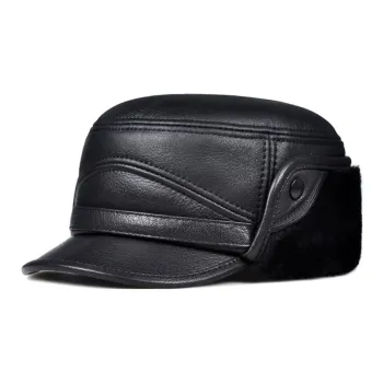 TUCANO Sheepskin Trapper Hats Men's Black