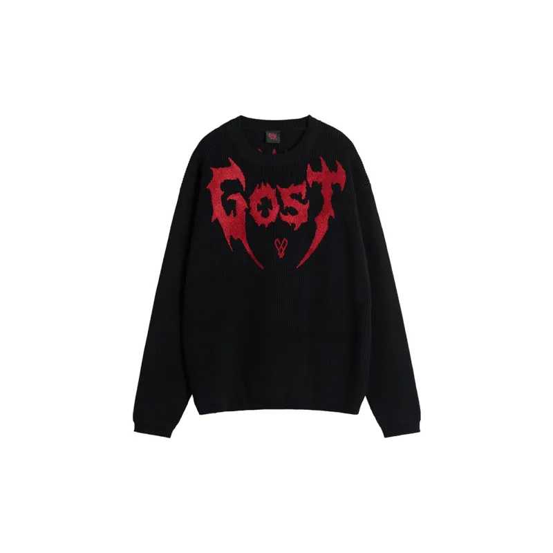 Revenge Knit Logo Crewneck Sweater-1