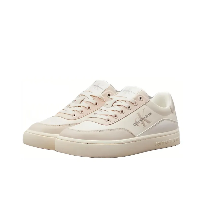 CKJ CALVIN KLEIN JEANS Low Top Skateboard Shoes Women's Greige-2